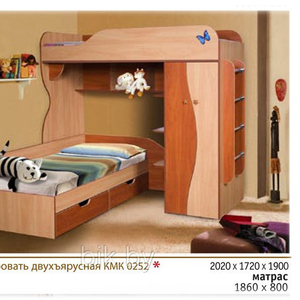 Кровать двухъярусная КМК 0252
