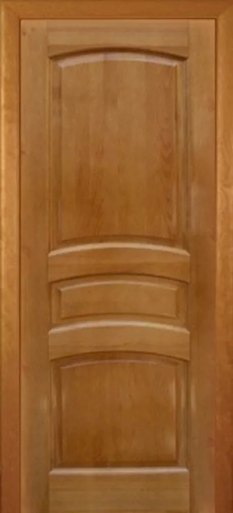 Дверь межкомнатная массив сосна глухая светлый (темный) лак №16