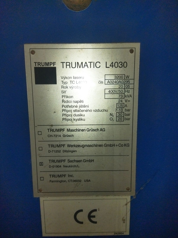 Лазерный станок TRUMPF Trumatic L4030