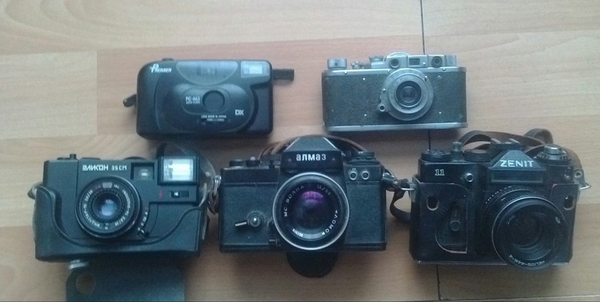 Старинные плёночные фотоаппараты